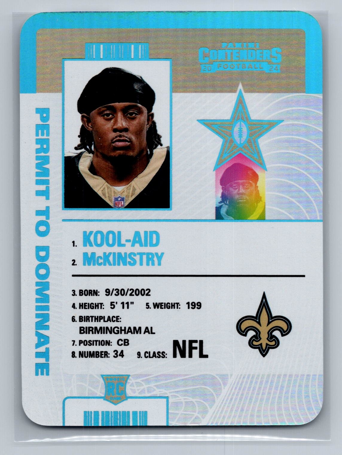 Kool-Aid McKinstry Panini Contenders Permit to Dominate #31 Base