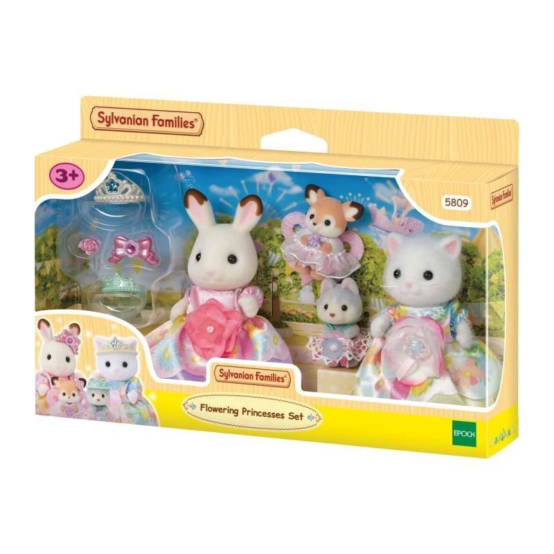 Sylvanian Families 5809 les princesses en robes à fleurs aux finitions haute couture en velours