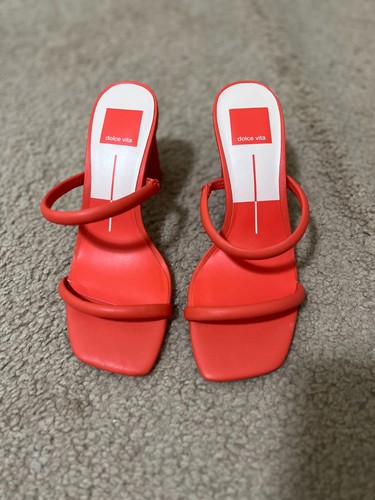 Dolce Vita Noles Women's Heel Sandals in Persimmon - size 6.5