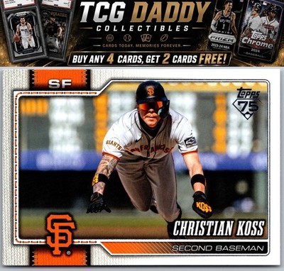 2026 Topps Christian Koss San Francisco Giants Near Mint or Better