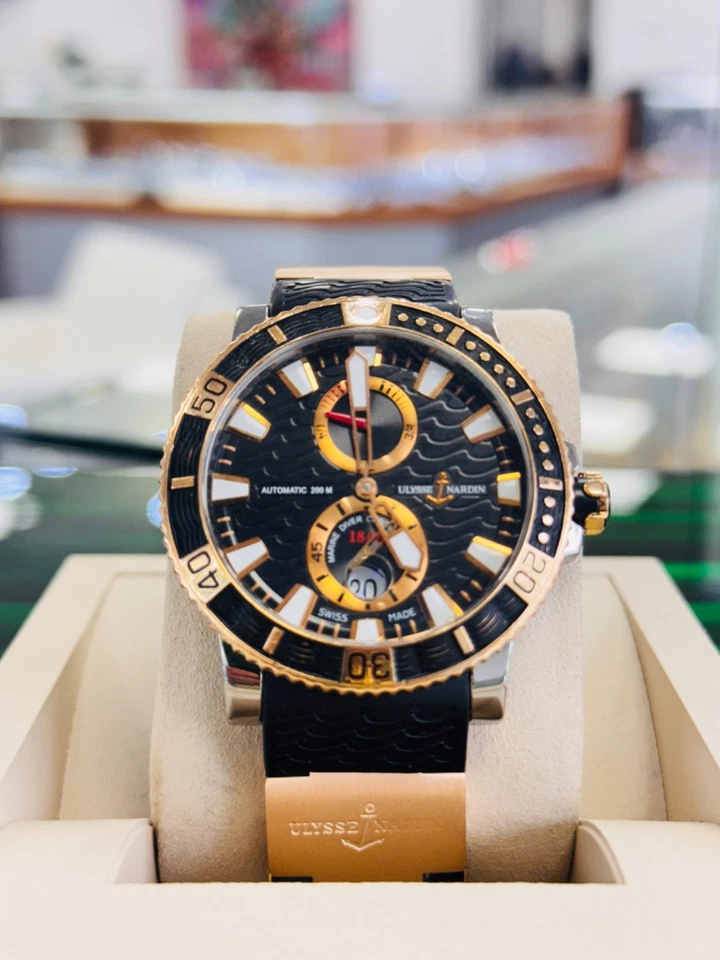 Reloj Ulysse Nardin Maxi Marine Diver 265-90-3-92 45 mm titanio oro rosa Foto 3 de 4