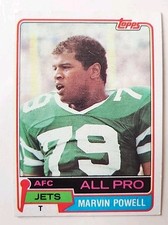 1981 Topps Football Card 460 Marvin Powell New York Jets 