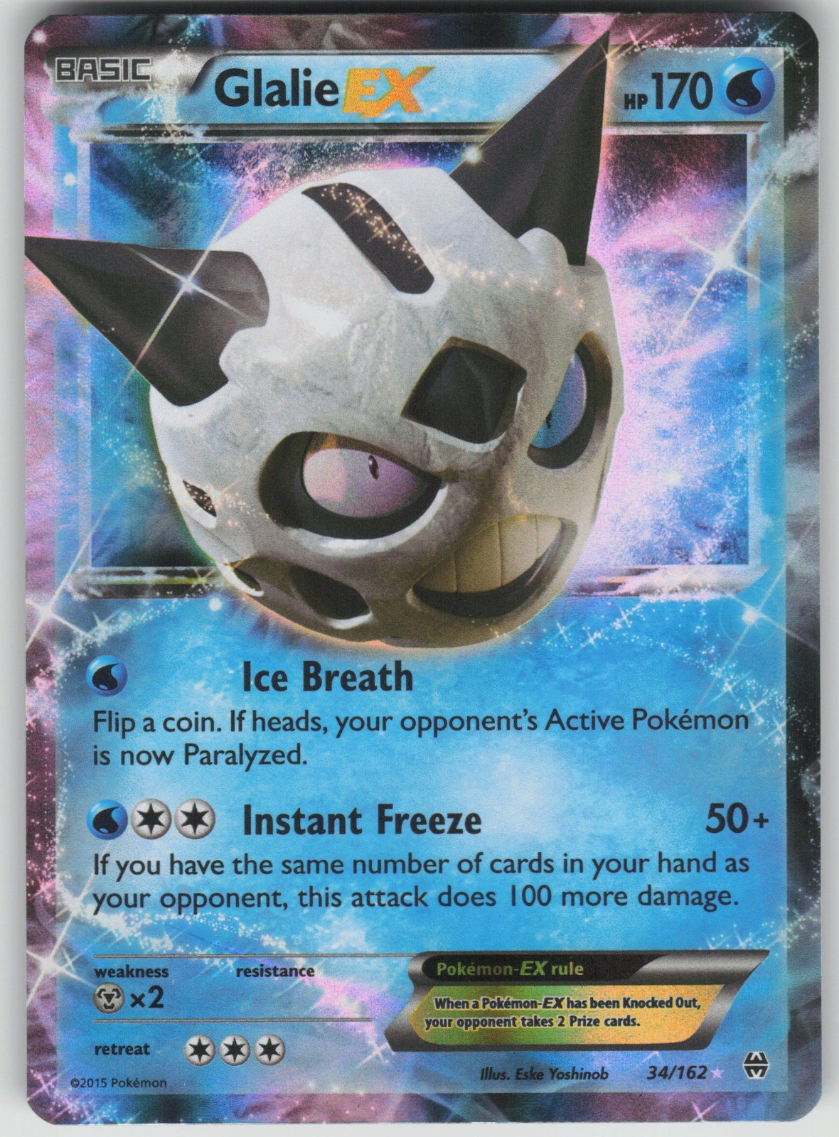 Pokemon TCG Glalie EX Ultra Rare XY - BREAKthrough 34/162