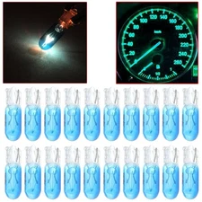cciyu 20 Pack Blue T5 17 86 206 Halogen Light Bulb Instrument Cluster Gauge D...