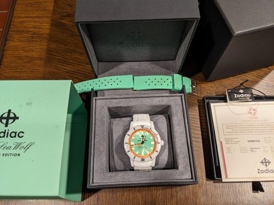 Zodiac Swiss Ceramic Super Sea Wolf Automatic Diver Watch 41mm  ZO9592NIB IWC