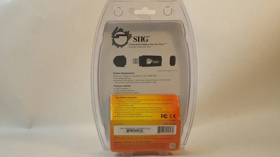 New SIIG SoundWave 7.1 Virtual 7.1 Channel Surround Sound USB Audio Adapter - Image 2 of 3