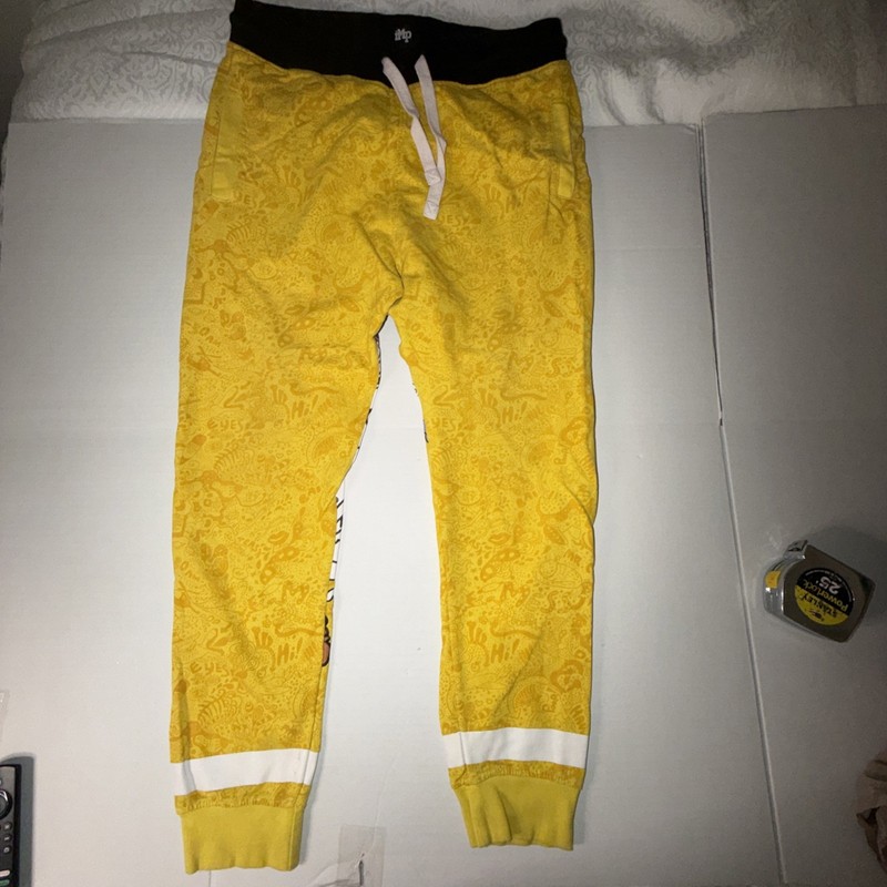 IMP Imperious Yellow And Gold Jogging Pants With Designs  Men's Size L