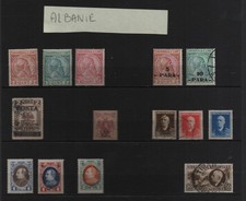 ALBANIE ,lot de 14 timbres anciens oblitérés ou neufs