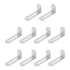 20 Pcs 0.9"x2.1"x0.6" Silver Adjustable L-Shape Corner Brace Corner Bracket