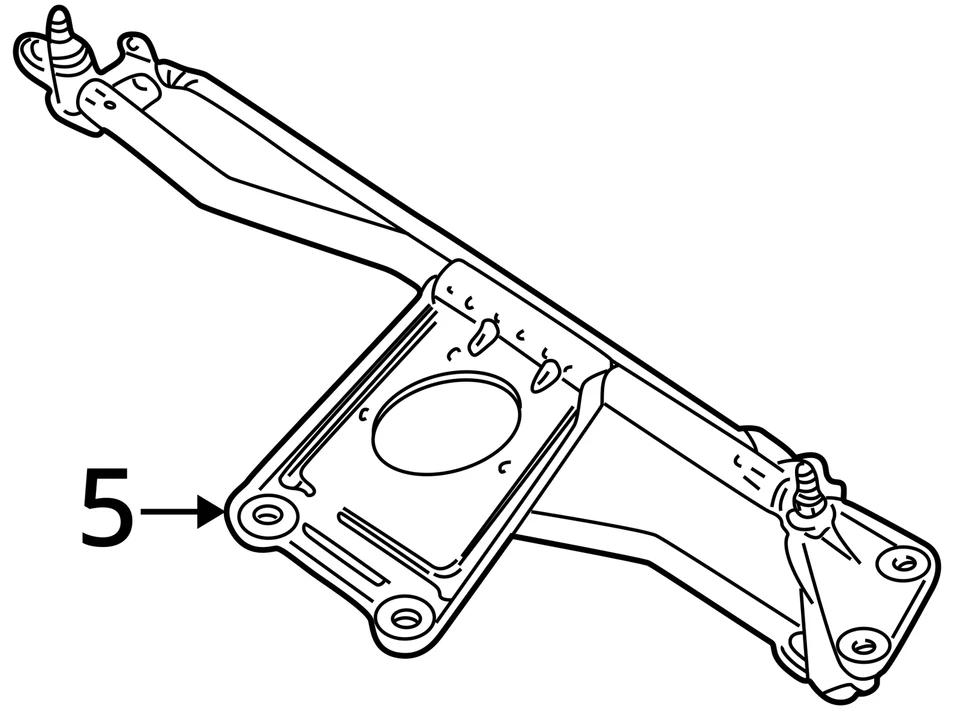 Wiper Transmission Model VIN D 8th Digit Fits 97-03 AUDI A8 30343253 - Изображение 4 из 4