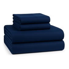 Flannel Sheets Set Full Size 100 Cotton 15 Deep Pocket Estate Blue Lightweight