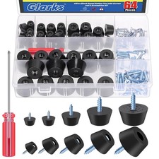 64 Sets Black Cutting Board Rubber Feet Set Includes 64pcs Non Slip Rubber Feet