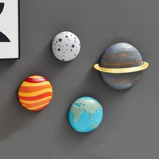 4Pcs Outer Space Planets Wall Decor, Cute Astronauts Galaxy Planet Nursery Wa...