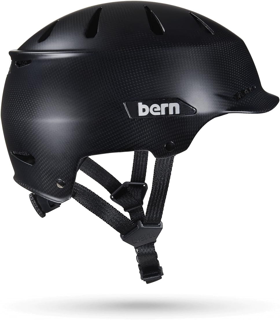 Bern Hendrix Adult Bicycle Helmet for Men/Women, Carbon Semi-Gloss Black - Large