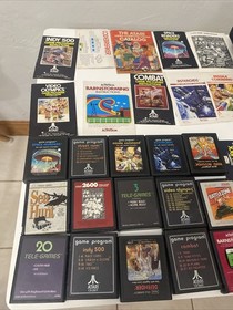 Vintage Atari 2600 Wood grain Console 1980-1982 Bundle Working 16 Games & Manual