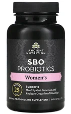 Ancient Nutrition SBO Probiotics Womens 25 Billion Supplement 60 Caps-Exp 10/25+