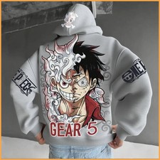 One Piece Ruffy Gear 5 Nika Anime Hoodie Männer Frauen Streetwear Casual Pullove