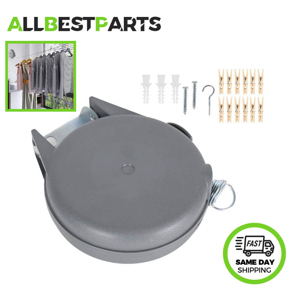 49FT Retractable Reel Indoor Outdoor Dryer Clothes Line Wash