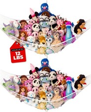 Lilly's Love Stuffed Animal Hammock  Corner Hanging Organizer, 2 Pack, White