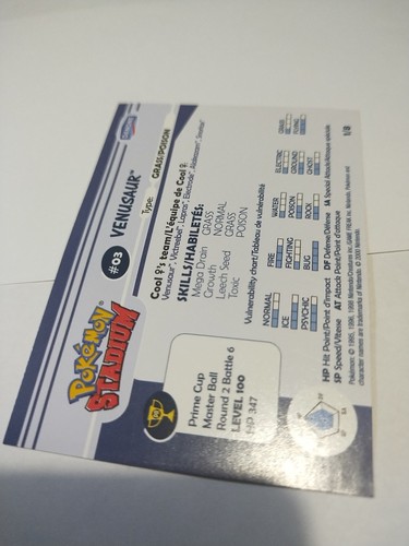 2000 - Pokemon Card Danone Stadium Shiny Tips Silver Foil Card Venusaur RARE - Picture 8 of 12
