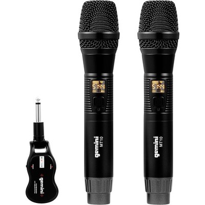 Gemini GMUM200 Dual HandHeld Wireless UHF Microphone System