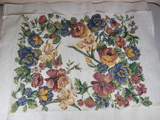Large Floral Hand Painted Needlepoint Canvas ...