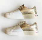 ❤️LOVE MOSCHINO❤️Gold & white two tone tennis shoe hearts sneakers size 39EU/9US — photo 3
