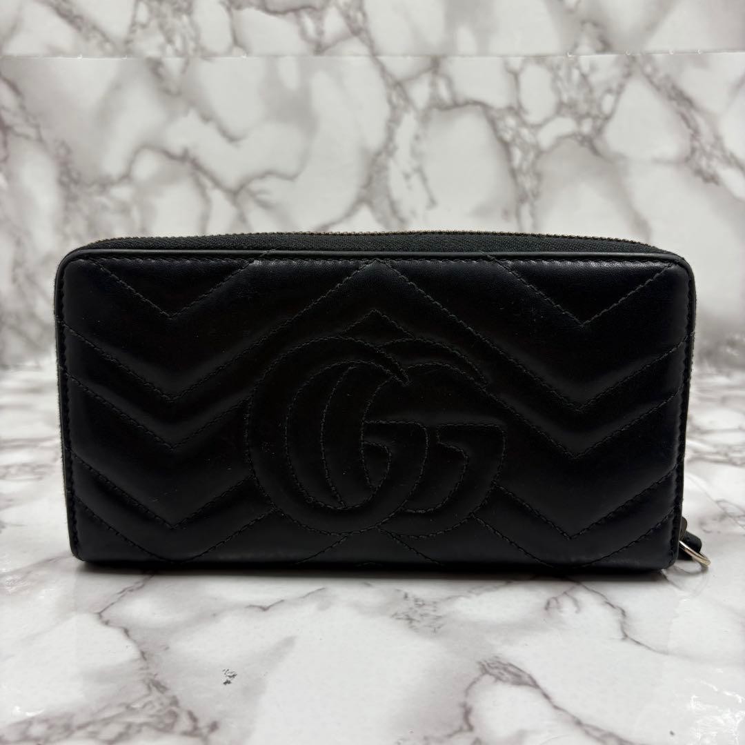 Gucci Long Wallet GG Marmont Leather Black Authentic G0106863 thumbnail 23