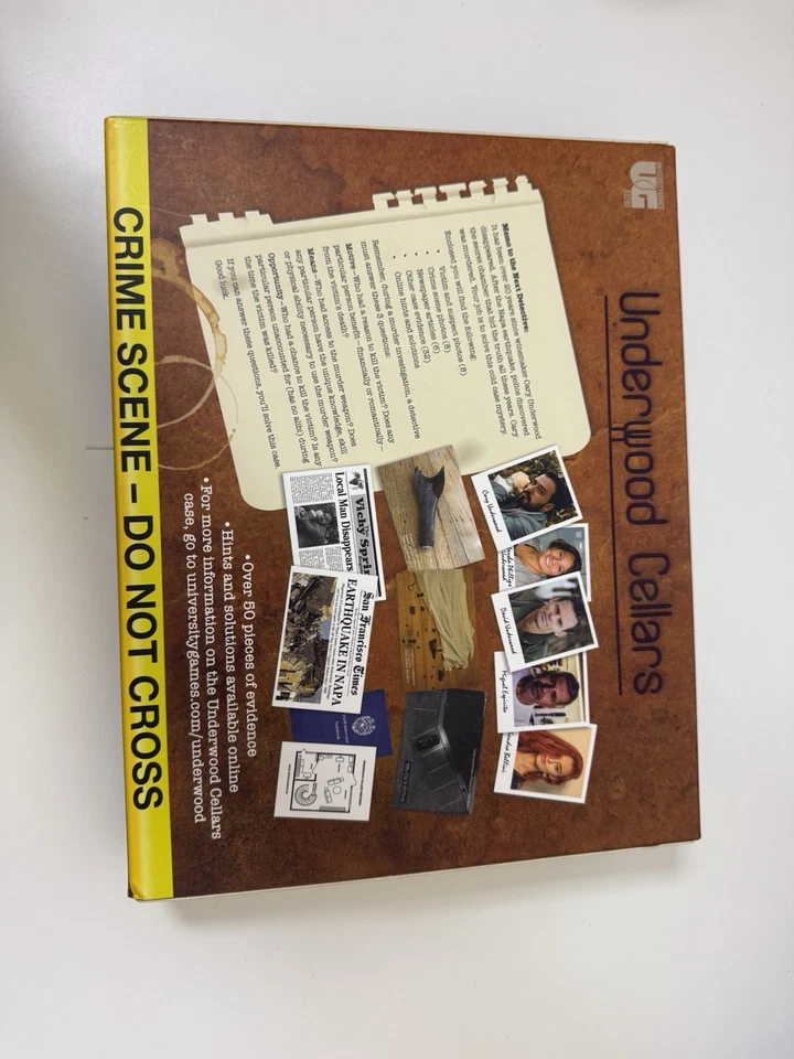 University Games Underwood Cellars Murder Mystery Party Game NEW IN STOCK - Image 2 of 2