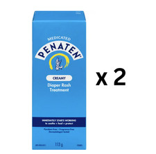 Penaten Medicated Diaper Rash Cream for Baby Zinc Oxide Cream 113 g - Pack of 2