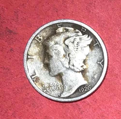 1926 US Mercury SILVER Dime "Philadelphia" Mint! Very Fine! Old US Coin!