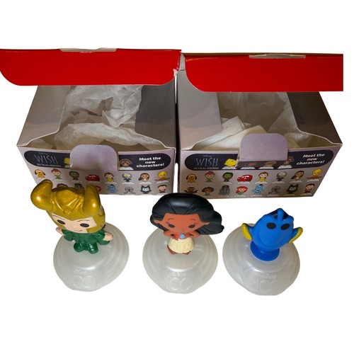 Disney 100 McDonald's Happy Meal Toy Lot Loki Moana Dory 2023 Figures with Boxes