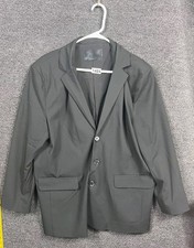 Oak And Fort Blazer Womens Size L Black 3-Button Closure Boyfriend Jacket Casual