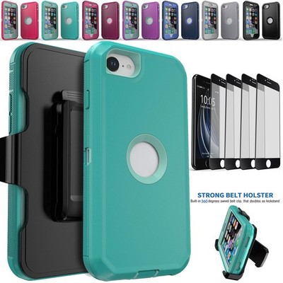 For iPhone SE 2020 2022 2 3 Case Rugged Cover Belt Holster Clip/Screen Protector