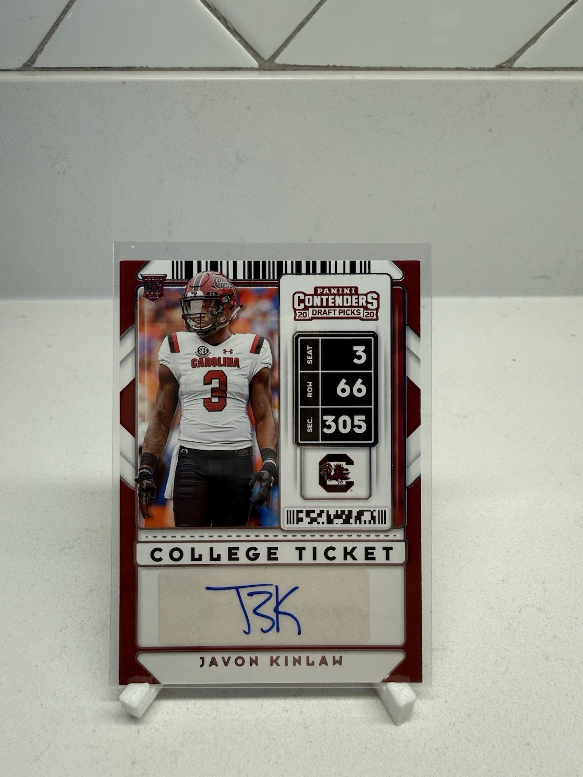 Javon Kinlaw Panini Contenders Draft Picks #165 Autograph