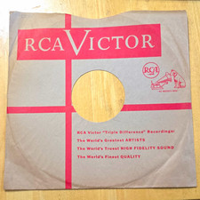 RCA Victor 7" Record Sleeve for 7" Records, Paper, Brown/Red, Holds 1