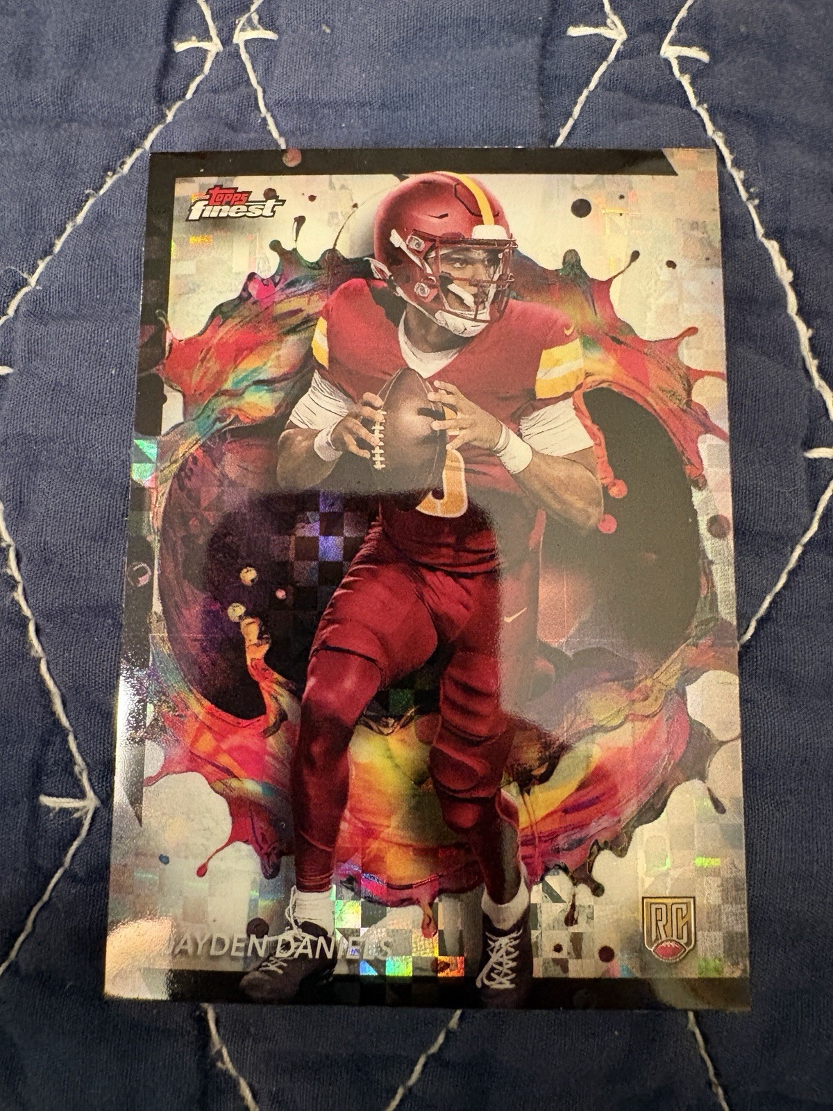 Jayden Daniels #246 Rare Checkerboard Refractor 2024 Topps Finest Football