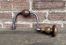 Antique Early Six Penny Hand Brace Hand Drill Auger Woodworking Vintage Old Tool