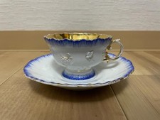 Rare Nice Antique Meissen Floral Gold Cup Saucer