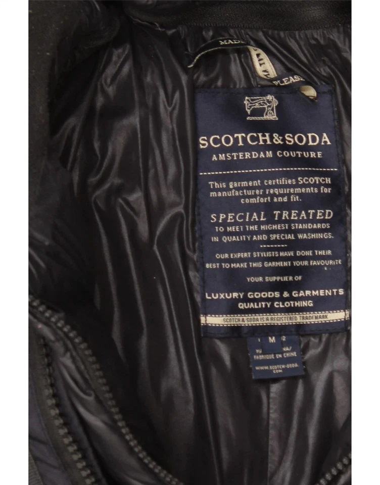 Куртка мужская с капюшоном SCOTCH & SODA с подкладкой размер UK 38 средний темно-синий полиэстер BJ04 - Изображение 4 из 4
