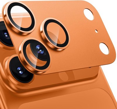 Camera Lens Protector for iPhone 17 Pro Max - Metal Aluminum Alloy, Orange Titan