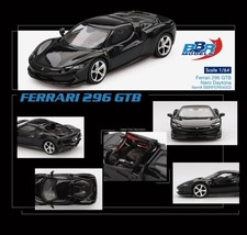 BBR 1/64 Ferrari 296 GTB Nero Daytona Diecast Model Car