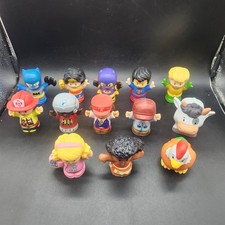 Fisher Price Little People 13 Figure Lot 11 People 2 Animals DC Heros 1 Disney