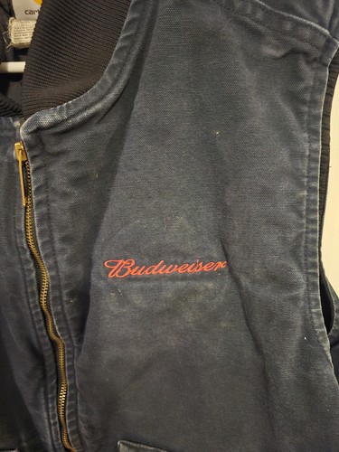Gilet Budweiser Carhartt blu taglia 2XL alto C74 - Foto 3 di 5