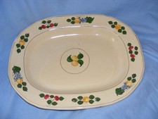 Royal Adams Vintage Ivory Titian Ware Hand Painted Meat Plate Turkey Dish Plate