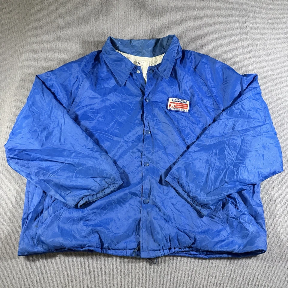 Chaqueta Uniforme de Empleado Walmart De Colección Para Hombres XL Parche Frontal A Presión Logo Seguridad Foto 2 de 4