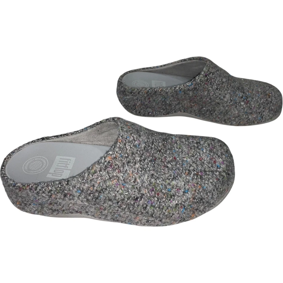 FItFlop SHUV Cushy Felt Clog 拖鞋 - Tiptoe 灰色 尺寸:美国 6 — 第 3/4 张图片