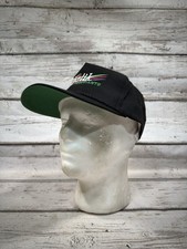 VTG Mystik Lubricants Embroidered Promo Advertising Leather Strapback Hat Cap