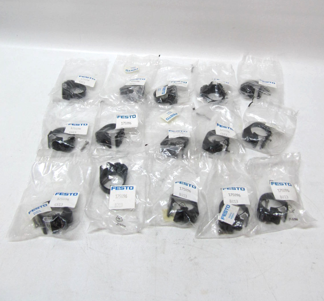 (LOT OF 15, NEW SEALED) Festo SMBR-8-25 Aluminum Profile Mounting Kit 175096