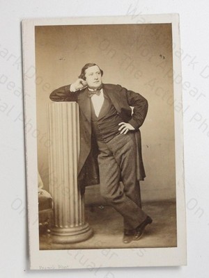 Actor Charles Albert Fechter Studio Portrait Franck Paris c1860s CDV Photo